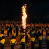 Lễ hội gắn với kỷ niệm 5 năm Nghệ thuật Xòe Thái được UNESCO ghi danh vào Danh sách Di sản văn hóa phi vật thể đại diện của nhân loại. (Ảnh: CTV/Vietnam+)