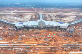 Cảng Hàng không quốc tế Long Thành chuẩn bị đưa vào khai thác năm 2026. (Ảnh: PV/Vietnam+)