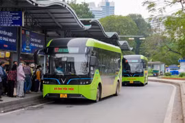 Hà Nội miễn phí vé xe buýt, tàu điện trong dịp nghỉ Lễ Quốc khánh 2/9. (Ảnh: PV/Vietnam+)