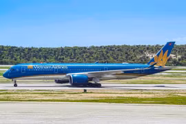 Máy bay của Hãng hàng không Vietnam Airlines. (Ảnh: PV/Vietnam+)