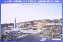 Phối cảnh ga Lào Cai của Dự án đường sắt Lào Cai-Hà Nội-Hải Phòng.