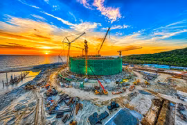 Nhà thầu thi công hạng mục công trường nhà hát APEC 2027. (Ảnh: Sun Group)