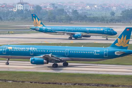 Vietnam Airlines tiếp tục tăng tốc mở rộng quy mô đội tàu bay và mạng bay trên thế giới. (Ảnh: PV/Vietnam+)