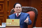 Thủ tướng Phạm Minh Chính chủ trì cuộc họp. (Ảnh: Dương Giang/TTXVN)