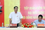 Ông Nguyễn Văn Khởi, Phó Chủ tịch Ủy ban Nhân dân thành phố, Phó Chủ tịch Ủy ban bầu cử thành phố phát biểu tại buổi làm việc. (Ảnh: Trung Kiên/TTXVN)