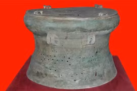 Trống đồng Đền Hùng. (Ảnh: Cục Di sản Văn hóa)