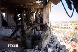 Binh sỹ Israel tại Dải Gaza. (Ảnh: THX/TTXVN)