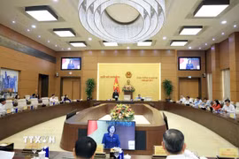 Phiên họp thứ 7 Ủy ban Thường vụ Quốc hội. (Ảnh: Tuấn Anh/TTXVN)