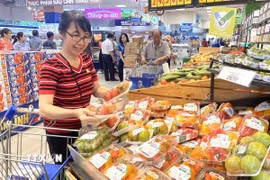 Nông sản bán tại siêu thị. (Ảnh minh họa. Nguồn: TTXVN)
