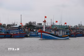 Tàu đánh cá của ngư dân Quảng Ngãi. (Ảnh: Phạm Cường/TTXVN)