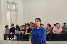 Bị cáo Nguyễn Thị Thu Hà tại phiên tòa. (Ảnh: Kim Anh/TTXVN)