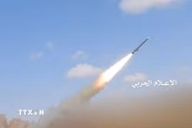 Tên lửa của lực lượng Houthi tại Yemen. (Ảnh: IRNA/TTXVN)