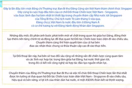 Quan hệ Đối tác Chiến lược Toàn diện Việt Nam-Singapore