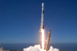 Anh phóng vệ tinh hình ảnh quân sự Tyche vào quỹ đạo trên tên lửa Space X vào năm ngoái. (Ảnh: Space X)