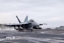 Chiến đấu cơ Super Hornet của Mỹ. (Ảnh: Yonhap/TTXVN)