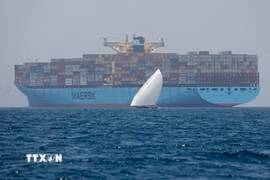 Tàu container của hãng Maersk. (Ảnh: AFP/TTXVN)