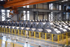 Sản phẩm thép tại một nhà máy ở Hồ Bắc, Trung Quốc. (Ảnh: THX/TTXVN)