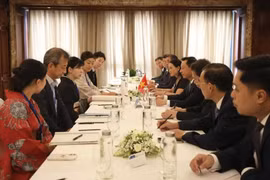 Đoàn công tác thành phố Quảng Ninh do đồng chí Lê Văn Ánh, Phó Chủ tịch UBND thành phố làm Trưởng đoàn làm việc với tỉnh Shiga (Nhật Bản), tại Diễn đàn Hợp tác địa phương Việt - Nhật 2026. (Ảnh: Cổng Thông tin điện tử thành phố Quảng Ninh)
