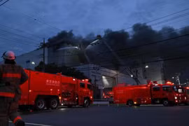 Hiện trường vụ việc. (Ảnh: Kyodo)