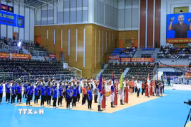 Lễ khai mạc Giải bóng chuyền Quân đội các nước ASEAN mở rộng năm 2026. (Ảnh: Tuấn Anh/TTXVN)