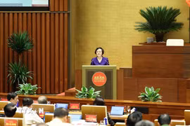 Đồng chí Phạm Thị Thanh Trà, Bí thư Trung ương Đảng, Phó Thủ tướng Chính phủ quán triệt Chuyên đề “Những nội dung trọng tâm, cốt lõi Nghị quyết của Bộ Chính trị về phát triển du lịch Việt Nam trở thành ngành kinh tế mũi nhọn trong kỷ nguyên mới”. (Ảnh: Phương Hoa/TTXVN)