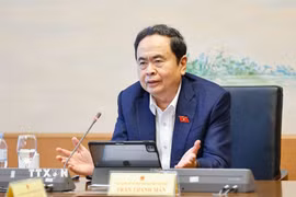 Chủ tịch Quốc hội Trần Thanh Mẫn, đại biểu Quốc hội TP Cần Thơ phát biểu. (Ảnh: Doãn Tấn/TTXVN)