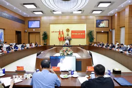 Hội nghị lần thứ tư Ban Chấp hành Đảng bộ Quốc hội. (Ảnh: Doãn Tấn/TTXVN)