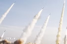 Lực lượng Vệ binh Cách mạng Hồi giáo Iran (IRGC) đã tấn công một căn cứ quân sự của Mỹ tại Jordan. (Ảnh: IRNA/TTXVN phát)
