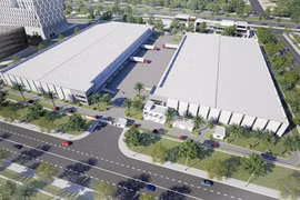 Một góc Trung tâm Logistics quốc tế Bắc Giang. (Ảnh: Cổng Thông tin điện tử tỉnh Bắc Ninh)