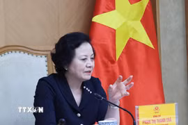 Phó Thủ tướng Phạm Thị Thanh Trà phát biểu chỉ đạo. (Ảnh: Lâm Khánh/TTXVN)