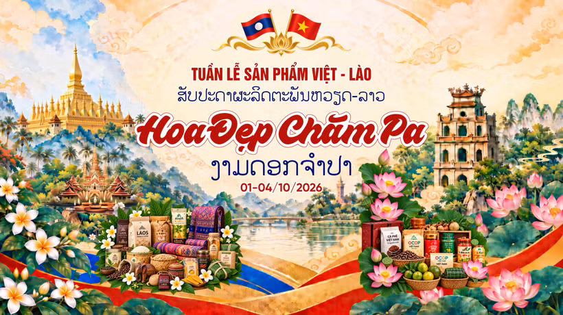 Tuần lễ mở cửa từ ngày 1-4/10/2026, phục vụ người dân và du khách tại Hà Nội tham quan, tìm hiểu và mua sắm các sản phẩm Việt Nam, Lào. (Ảnh: Cục Quản lý và Phát triển thị trường trong nước)