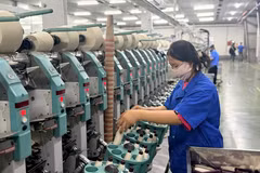 Trong 8 tháng năm 2026, dệt may vẫn nằm trong top các mặt hàng có kim ngạch xuất khẩu trên 10 tỷ USD của Việt Nam. (Ảnh: Hồng Kiều/Vietnam+)