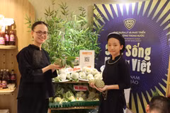Lạng Sơn đã mạnh dạn đưa quả na lên các sàn thương mại điện tử để quảng bá (Ảnh: CTV/Vietnam+)