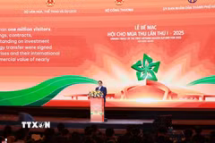 Lễ Bế mạc Hội chợ Mùa Thu lần thứ nhất-năm 2025 (Ảnh: Dương Giang/TTXVN)