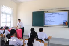 Không gian học tập khang trang tại trường Phổ thông Nội trú Tiểu học và THCS Ea Rốk, tỉnh Đắk Lắk. (Ảnh: Nguyên Dung/TTXVN)