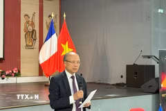 Đại sứ đặc mệnh toàn quyền Việt Nam tại Pháp Đinh Toàn Thắng. (Ảnh: Hữu Chiến/TTXVN)