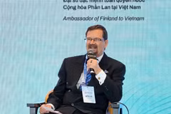 Đại sứ Phần Lan tại Việt Nam Pekka Voutilainen tại Diễn đàn Doanh nghiệp Bắc Âu-Việt Nam. (Ảnh: Hữu Duyên/TTXVN)