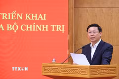 Đồng chí Trần Thanh Lâm, Ủy viên Trung ương Đảng, Phó Trưởng ban Thường trực Ban Tuyên giáo Trung ương quán triệt Nghị quyết số 25-NQ/TW của Bộ Chính trị và Chỉ thị 07-CT/TW. (Ảnh: Tuấn Anh/TTXVN)