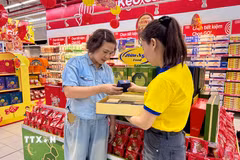 Thị trường bánh trung thu tại Thành phố Hồ Chí Minh đa dạng về mẫu mã, giá cả, chất lượng đảm bảo để hút người tiêu dùng. (Ảnh: Hương Giang/TTXVN)