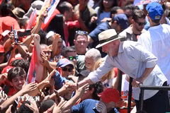 Tổng thống Brazil Luiz Inacio Lula da Silva trong chiến dịch vận động tranh cử ở Brasilia, Brazil, ngày 9/10/2026. (Ảnh: THX/TTXVN phát)