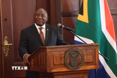Tổng thống Nam Phi Cyril Ramaphosa. (Ảnh: THX/TTXVN phát)