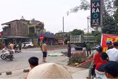 Hiện trường vụ tai nạn thương tâm. (Ảnh: Vietnamnet)
