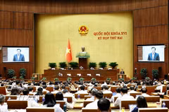 Quang cảnh phiên họp, chiều 17/10. (Ảnh: Doãn Tấn/TTXVN)