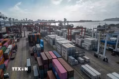 Tổ chức Hợp tác và Phát triển Kinh tế (OECD) ngày 3/6/2026 cảnh báo xung đột tại Trung Đông đang làm suy giảm triển vọng tăng trưởng kinh tế toàn cầu. Trong báo cáo Triển vọng kinh tế mới nhất, OECD dự báo tăng trưởng kinh tế toàn cầu sẽ giảm từ mức 3,4% năm 2025 xuống còn 2,8% vào năm 2026, trước khi phục hồi lên khoảng 3,1% vào năm 2027 trong kịch bản cơ sở. (Ảnh: THX/TTXVN)