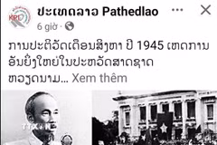 Bài đăng trên trang Facebool chính thức của tờ Pathetlao. (Ảnh: TTXVN phát)