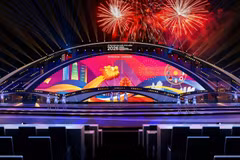 Sân khấu Lễ hội pháo hoa quốc tế Đà Nẵng 2026 được thiết kế dựa trên ý tưởng “giao lộ của hợp nhất” .(Nguồn: DIFF)