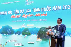 Cục trưởng Cục Du lịch Quốc gia Việt Nam Nguyễn Trùng Khánh phát biểu. (Ảnh: Văn Đức/TTXVN)