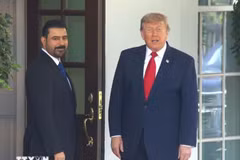 Tổng thống Mỹ Donald Trump và Thủ tướng Iraq Ali al-Zaidi tại cuộc gặp ở Nhà Trắng, Washington, D.C. (Ảnh: THX/TTXVN phát)