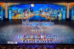 Lễ bế mạc Á vận hội mùa Đông lần thứ 9 ở thành phố Cáp Nhĩ Tân, tỉnh Hắc Long Giang, Đông Bắc Trung Quốc ngày 14/2/2025. (Ảnh: THX/TTXVN)