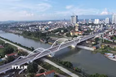Đô thị Bắc Giang - trung tâm hành chính của tỉnh Bắc Ninh. (Ảnh: Việt Hùng/TTXVN)